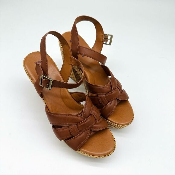 Brown Strappy Sandals - Picture 1 of 7